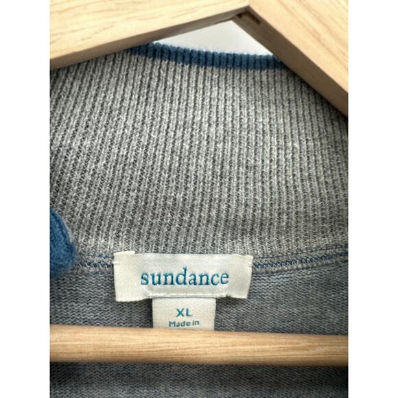 Sundance Blue Highland Stitch Henley Pullover Sweater Men's Size X-Large XL - Picture 5 of 7